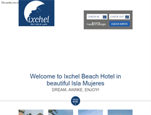 Tablet Screenshot of ixchelbeachhotel.com